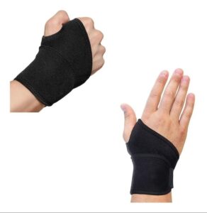 Munhequeira Pulso Ajustável Tendinite Velcro Neoprene Preto