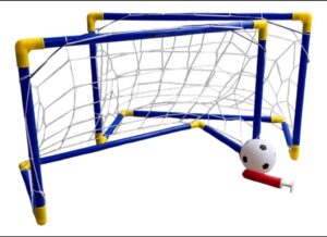 Par de Gol de Futebol Infantil Dalebol com Bola e Bomba, Azul