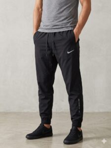 Calça Dry Fit Nike masculina preta com modelagem esportiva