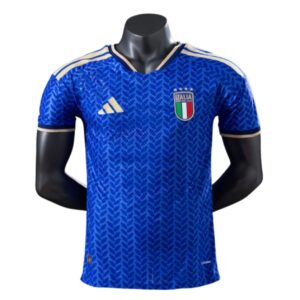Camisa Itália azul versão torcedor tailandesa 1.1 com detalhes dourados