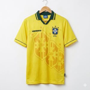 Camisa retrô da Seleção Brasileira 1994 amarela modelo tailandês 1.1