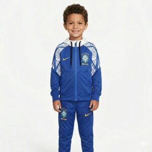 Conjunto de helanca infantil Brasil com jaqueta e calça esportiva
