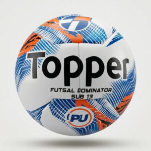 Bola De Futebol Topper Futsal Dominator Sub 13 Branco/Azul/Laranja