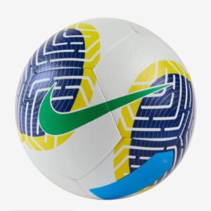 Bola Nike Flight Campo CBF 23/24 oficial do Brasileirão nas cores branca, azul, verde e amarela.