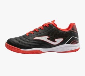 Chuteira de Futsal Joma Top Flex Juvenil Preto e Vermelho