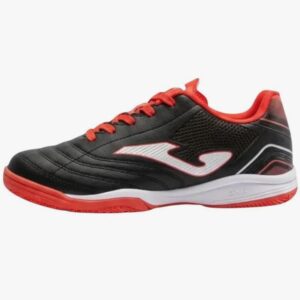 Chuteira de Futsal Joma Top Flex Juvenil Preto e Vermelho